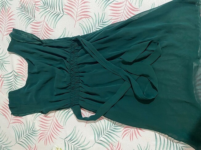 xs Beden Yeşil mini elbise