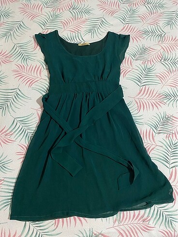 Yeşil mini elbise