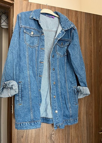 Mavi Jeans Düğmeli Mavi Kadın Midi Kot Ceket
