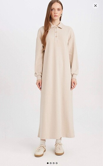 Defacto modest triko elbise