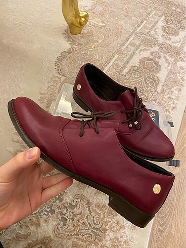 Mammamia Gerçek deri bordo ayakkabı