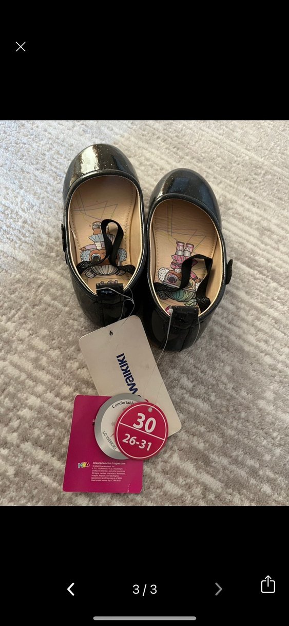 Kız Çocuk Siyah Rugan Babet - Görsel 3