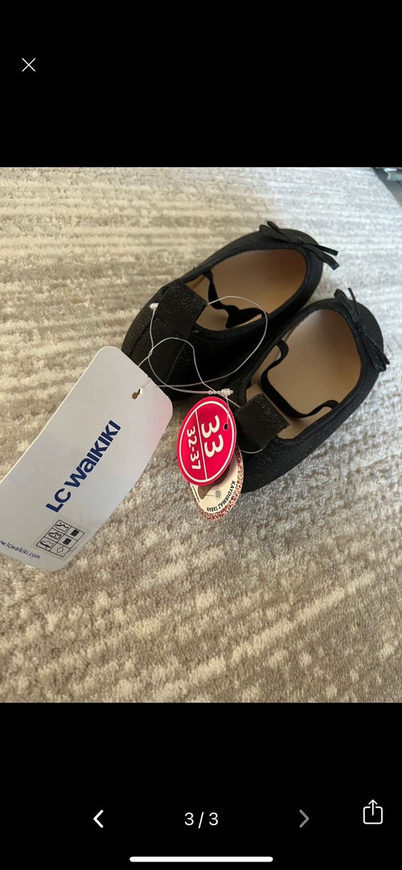 Kız Çocuk Siyah Kemerli Babet Ayakkabı - Görsel 3