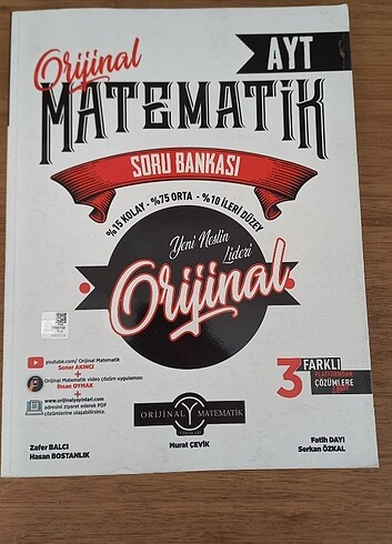 Orijinal yayınları Ayt Matematik 