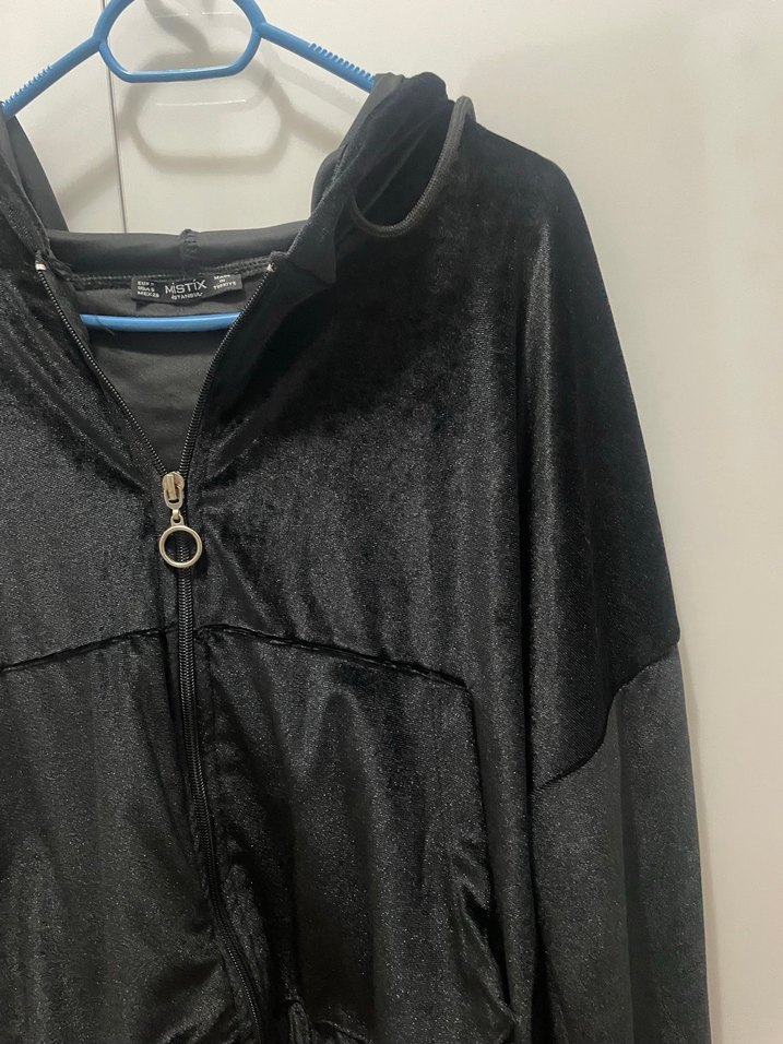 Siyah Parlak Kadın Ceket - Görsel 4