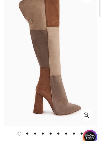 Bej Süet Tokalı Dizüstü Kadın Bot - Görsel 2