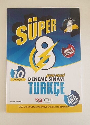 Süper 8 türkçe 10 lu deneme sınavı türkçe 
