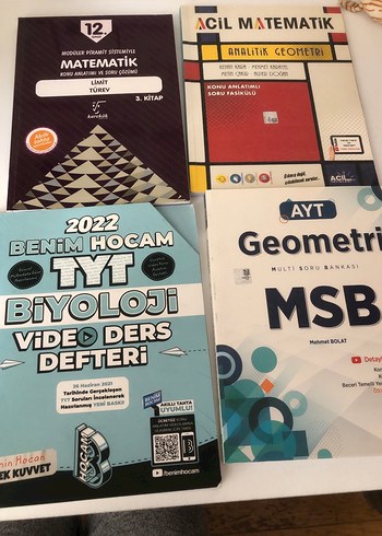 TYT, AYT Matematik, Geometri ve Biyoloji Soru Kitapları