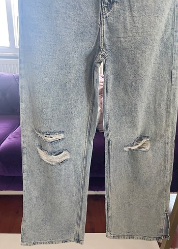 diğer Beden H&M Gri Bol Kesim 11-12 yaş Kot Pantolon