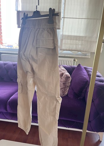 Bershka Bershka Bej Kemerli Kadın Kumaş Pantolon