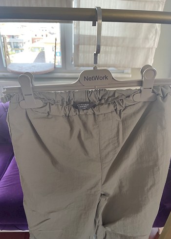 12-13 Yaş Beden haki Renk Primark Haki Paraşüt kumaş 12-13 yaş Pilili Rahat Pantolon
