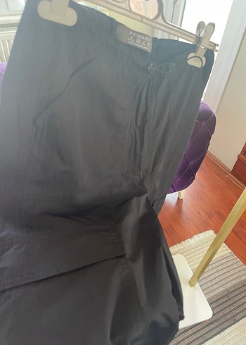 34 Beden siyah Renk Primark Siyah Salaş Midi 34 beden Kadın Kumaş Pantolon