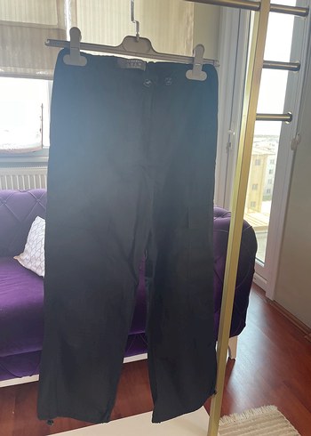 Primark Siyah Salaş Midi 34 beden Kadın Kumaş Pantolon