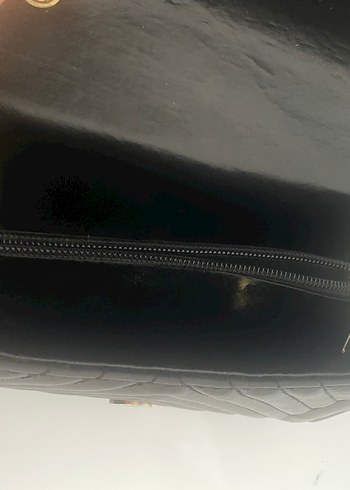 Zincir Detaylı Siyah Deri Kadın Çanta - Görsel 2