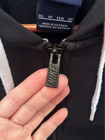 xs Beden Nike Kapüşonlu Siyah Pamuklu Hırka