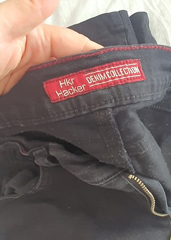 Siyah Düğmeli Kadın Kot Pantolon - Görsel 3