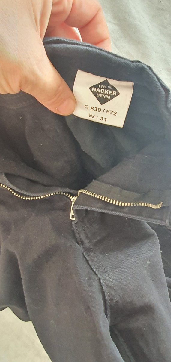 Siyah Düğmeli Kadın Kot Pantolon - Görsel 2