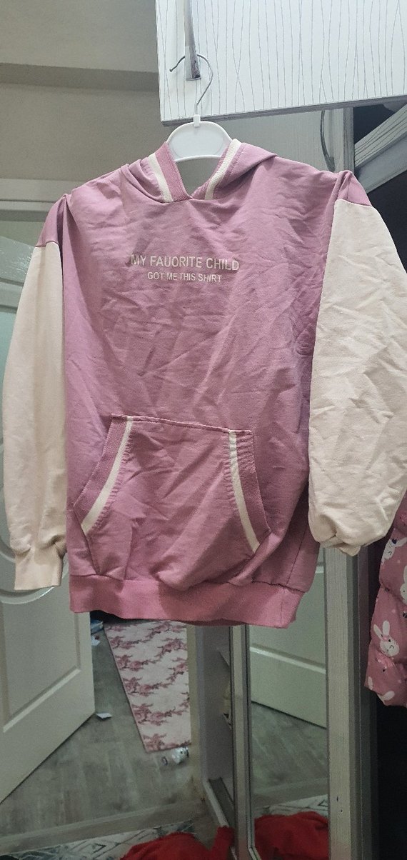 Pembe Kız Sweatshirt ve Eşofman Takımı - Görsel 2