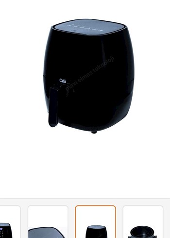 Siyah Dijital Hava Fritözü 180°C - Görsel 5