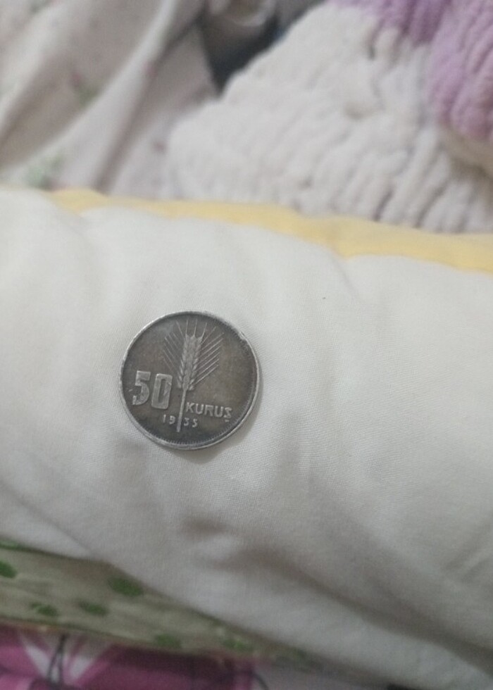 1935 yılı 50 kuruş gümüş para - Görsel 5