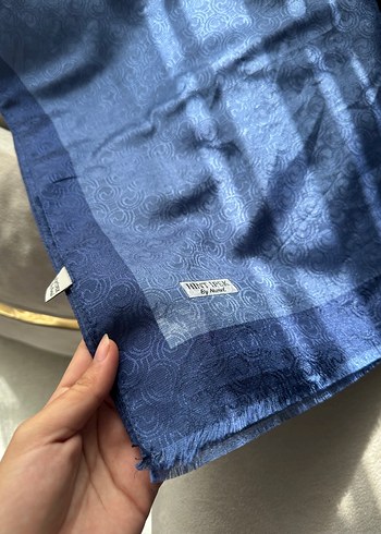 Beden Hint ipek indigo monogram şal
