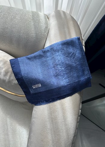 Hint ipek indigo monogram şal