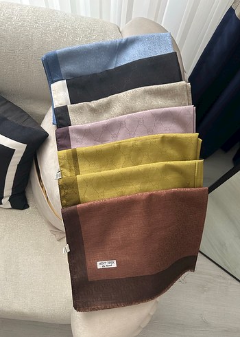 Diğer Hint ipek monogram şal