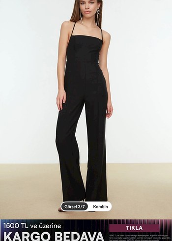 Siyah Straplez Uzun Tulum - Görsel 2