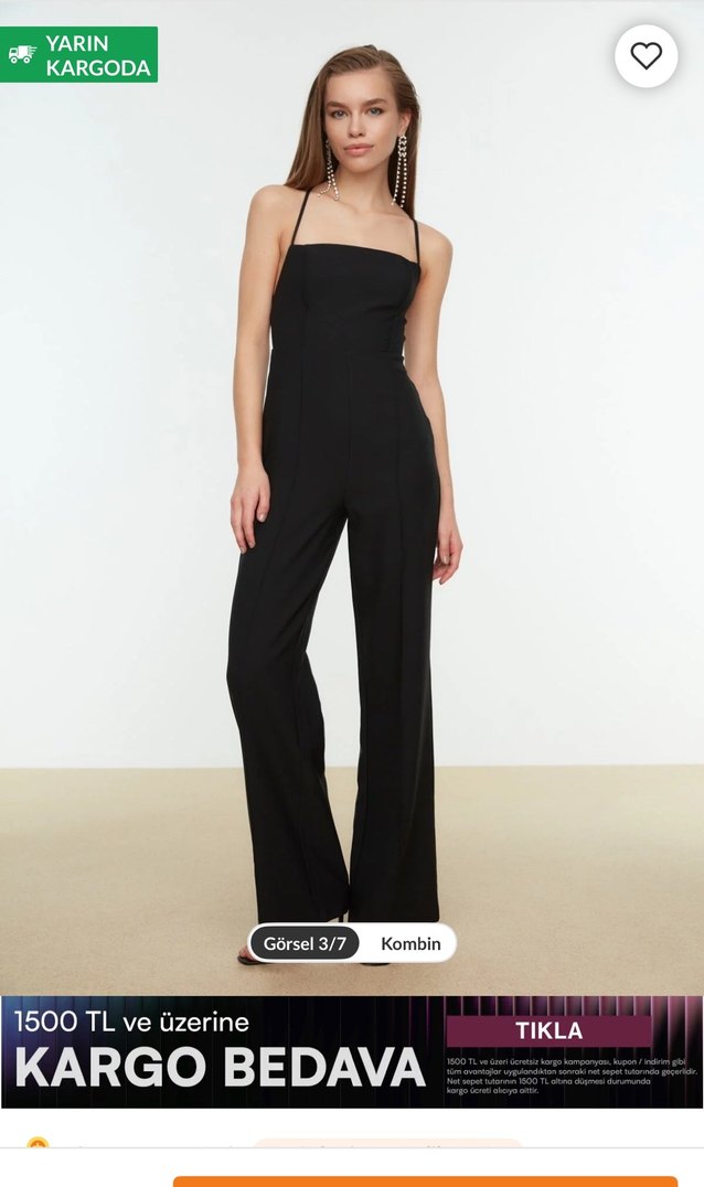 Siyah Straplez Uzun Tulum - Görsel 2