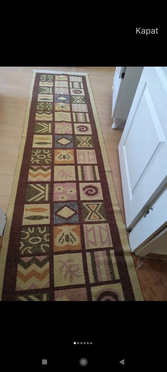 Etnik Desenli Çok Renkli Geleneksel Halı - Görsel 3