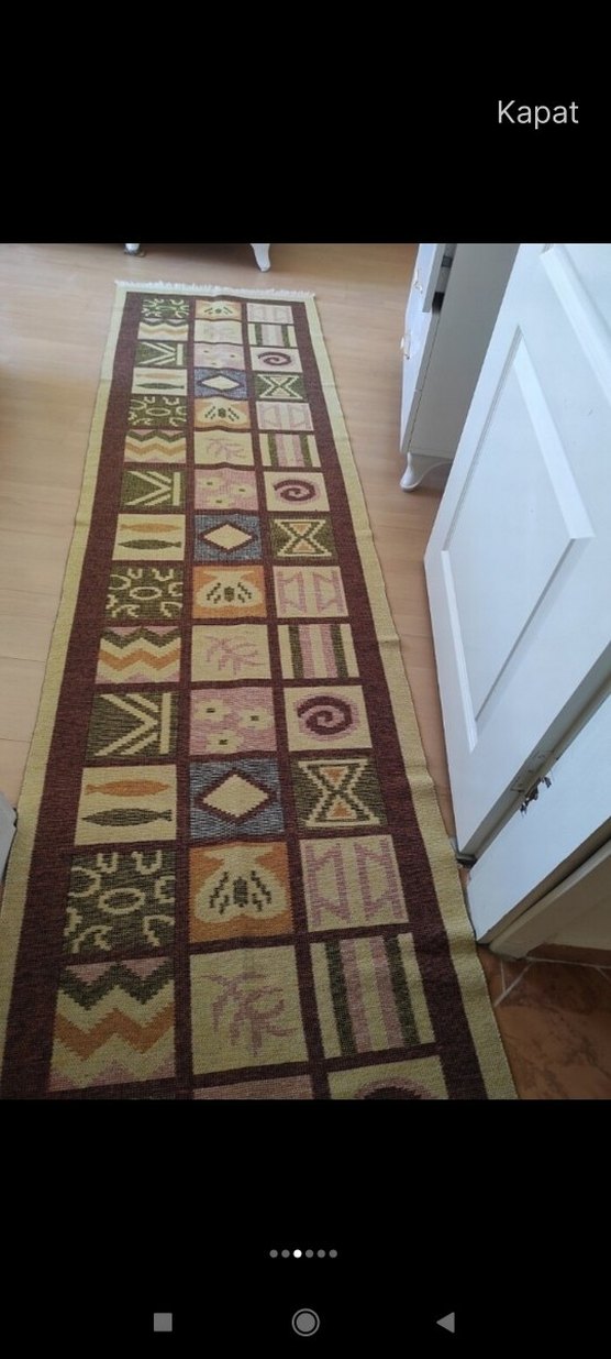 Etnik Desenli Çok Renkli Geleneksel Halı - Görsel 5