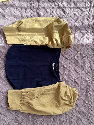 Zara zara balon kol crop