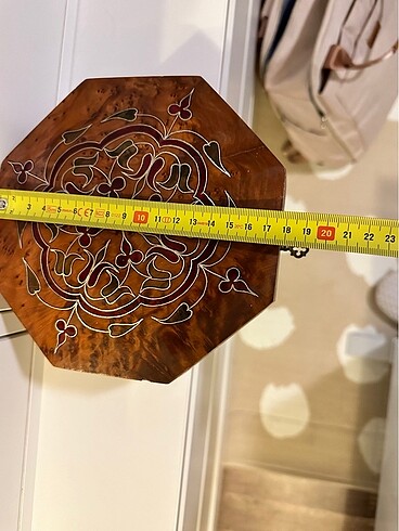  Beden Renk Fas tan alınma işlemeli iki katlı ahşap takı kutusu