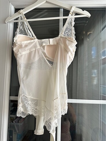 m Beden Dantelli Kırık Beyaz Ekru Bride BoDy