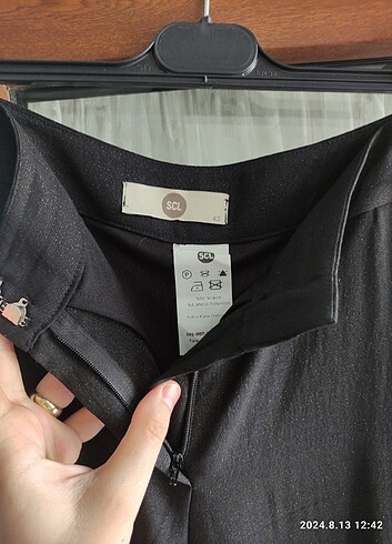 42 Beden siyah Renk Seçil parka kendinden simli pantolon 
