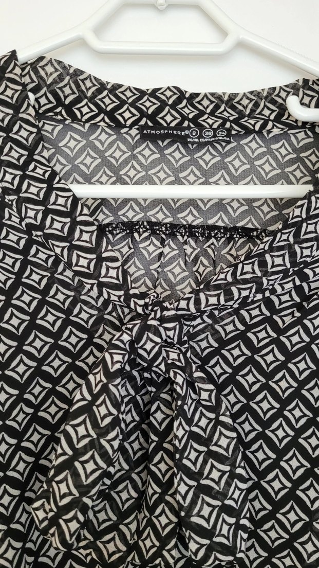 desenli siyah elbise - Görsel 2