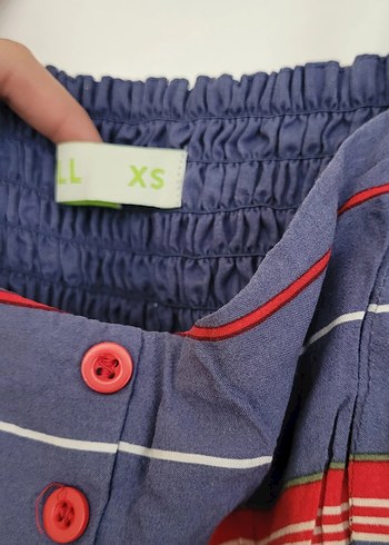 Çizgili Askılı Kısa Kadın Elbise - Görsel 4