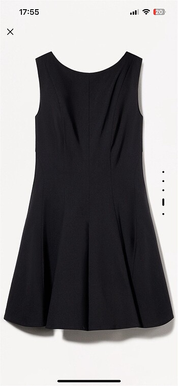 s Beden siyah Renk bershka a kesim etekli esnek mini elbise