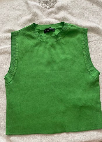 Yeşil Düz Basic Kolsuz Atlet