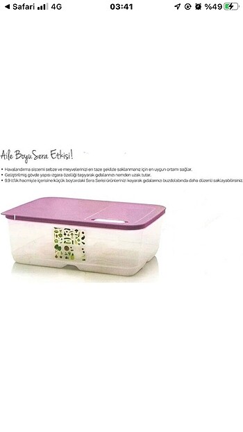 Tupperware Tupperware seram saklama kabı