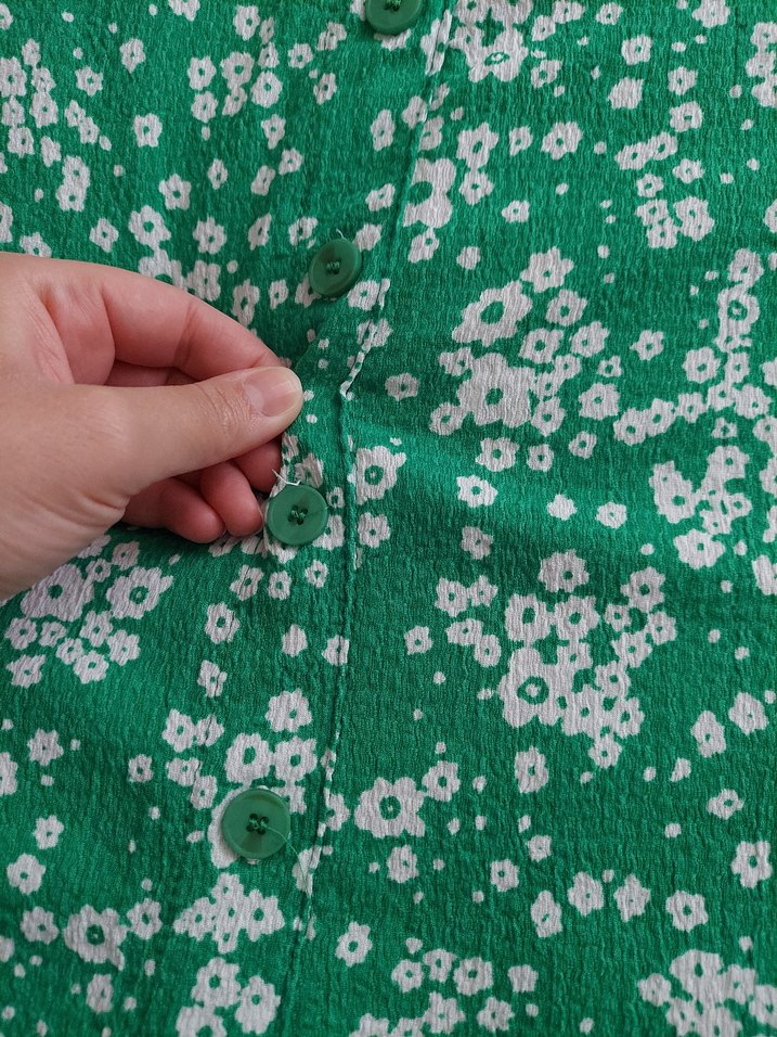 Düğmeli Yeşil Midi Etek - Görsel 4