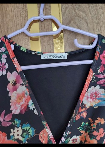 Çiçek Desenli Uzun Bohem Elbise - Görsel 6