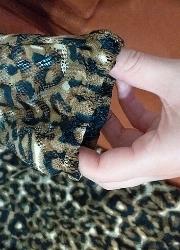 xl Beden Leopar elbise