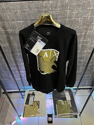 Armani Exchange Erkek Sweatshirt Siyah Renk