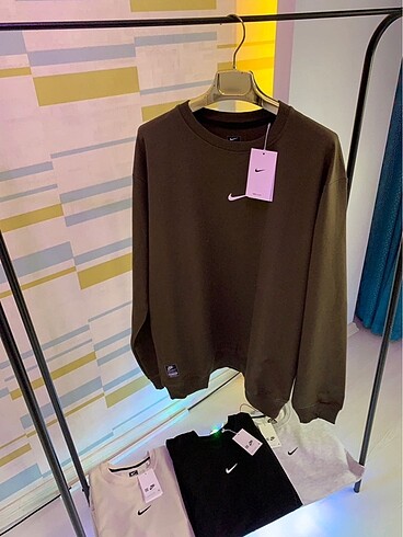 Haki Renk Erkek Sweatshirt