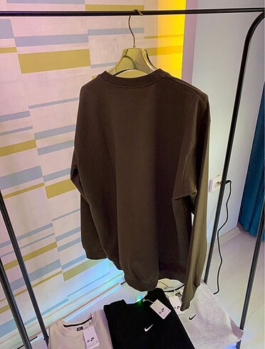 Nike 4XL Haki Renk Geniş Erkek Sweatshirt