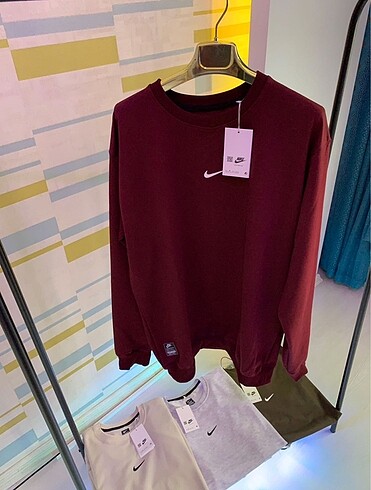 Nike Nike Erkek Sweatshirt Bordo Renk
