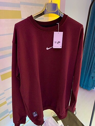 xxl Beden Nike Erkek Sweatshirt Bordo Renk