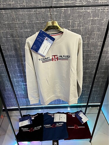 m Beden beyaz Renk Tommy Hilfiger Erkek Sweatshirt