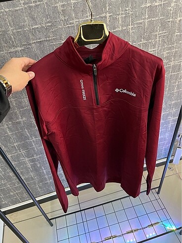 Columbia Bordo Renk Erkek Sweatshirt
